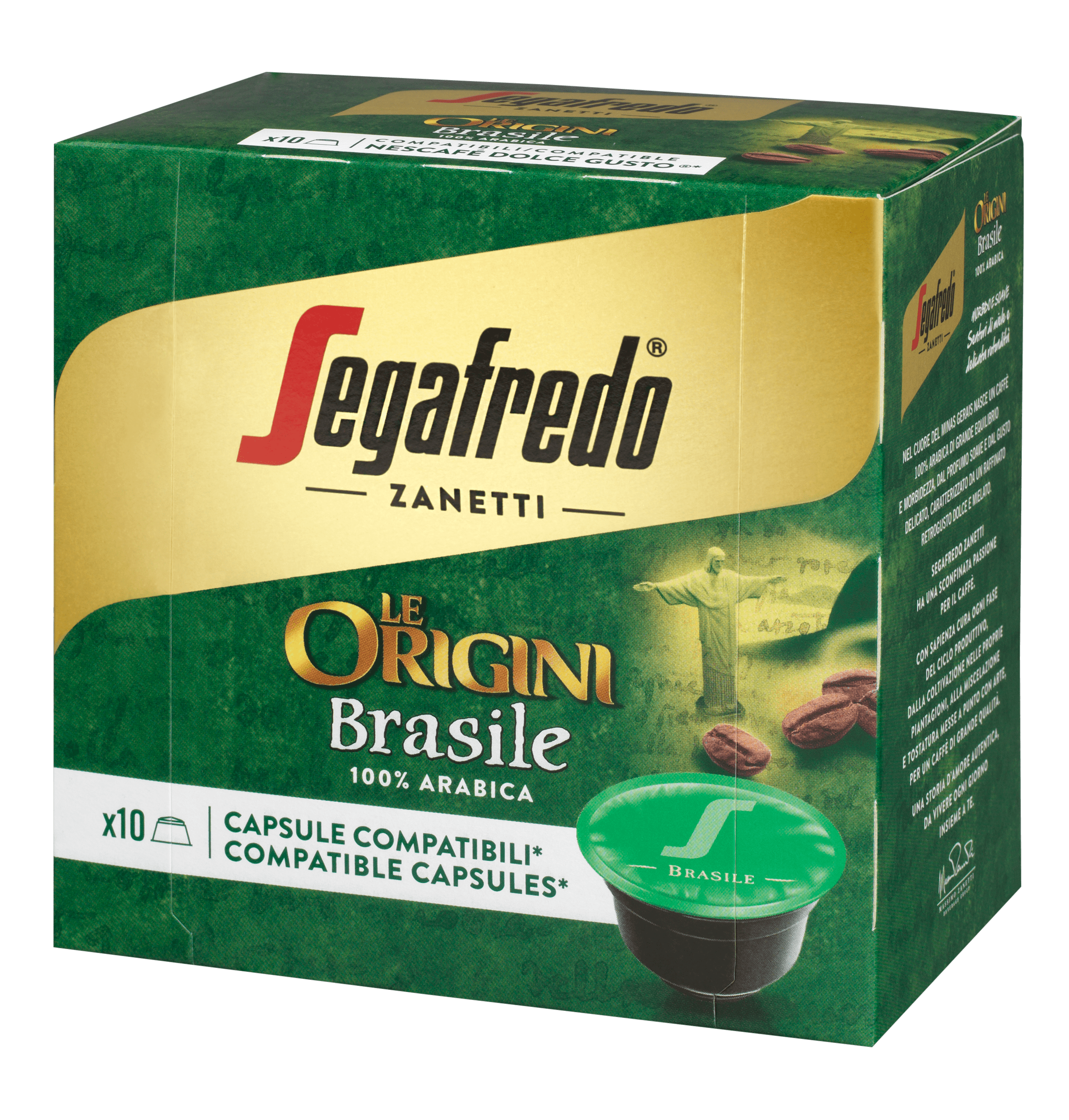SEGAFREDO ZANETTI - [100% ARABICA (SINGLE ORIGIN)] BRASILE COFFEE CAPSULE