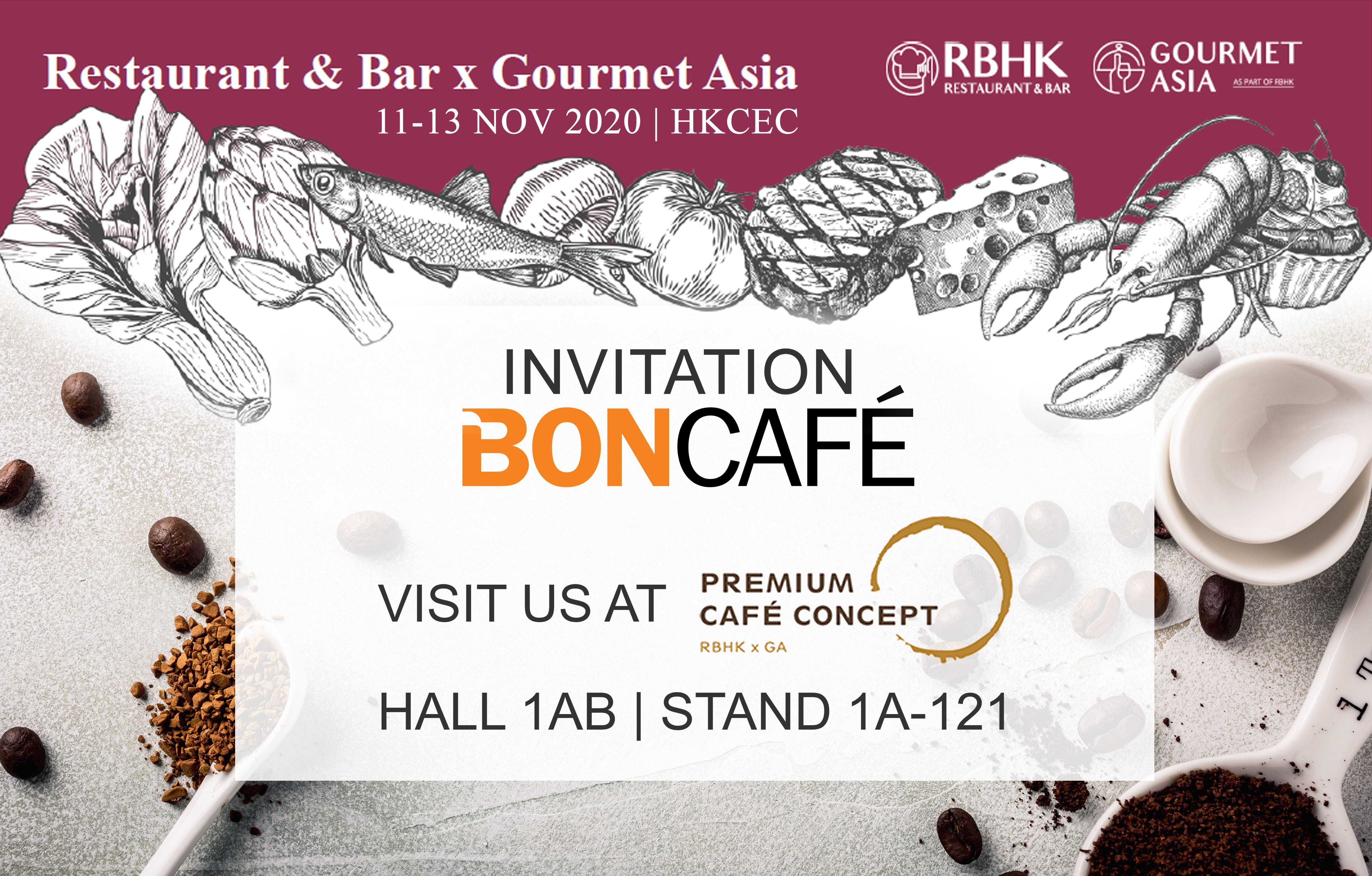[Invitation] Boncafé@Restaurant & Bar x Gourmet Asia 香港餐飲展  X 亞洲高端食品展