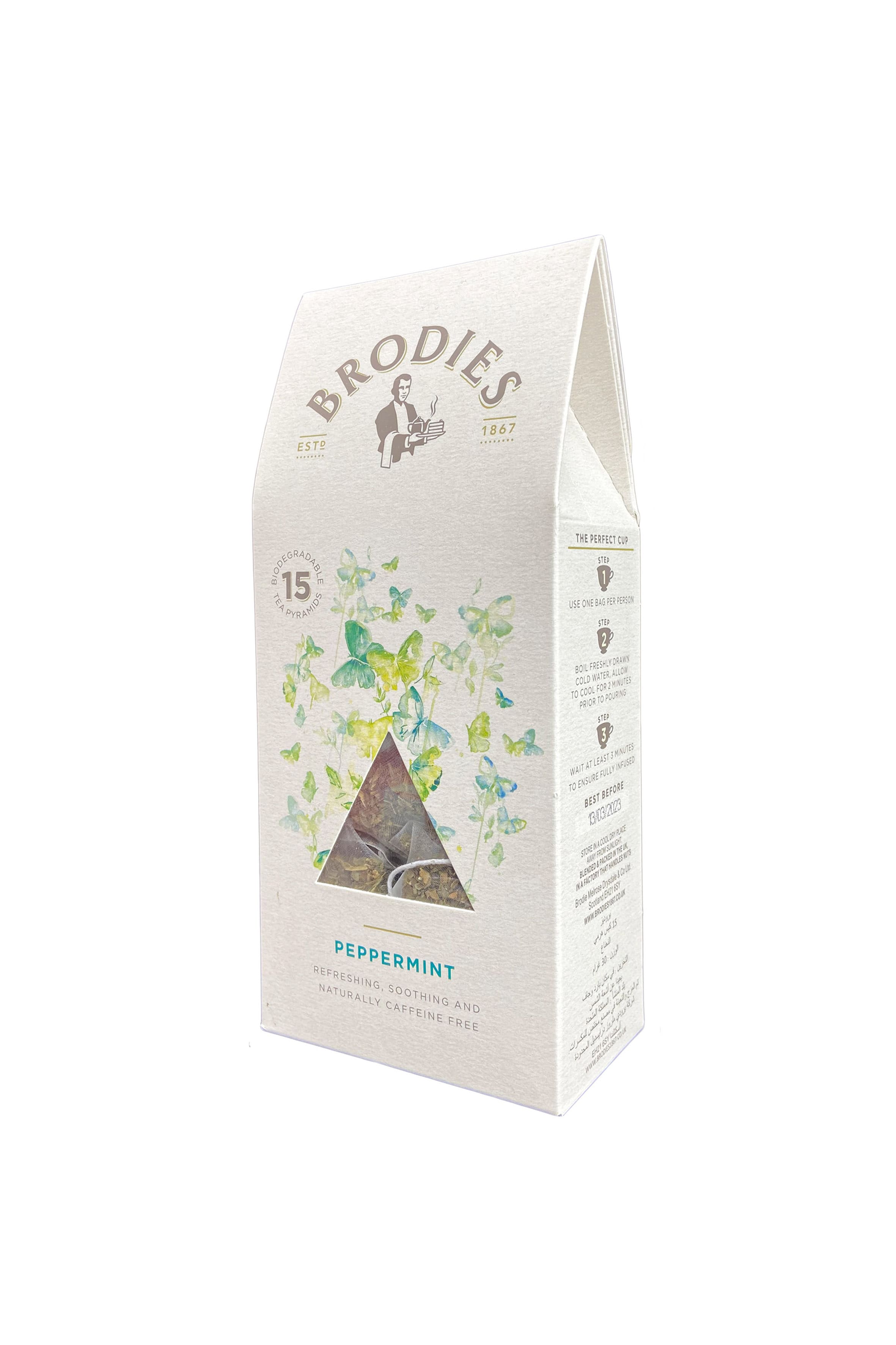 BRODIES - PEPPERMINT PYRAMID TEA BAG