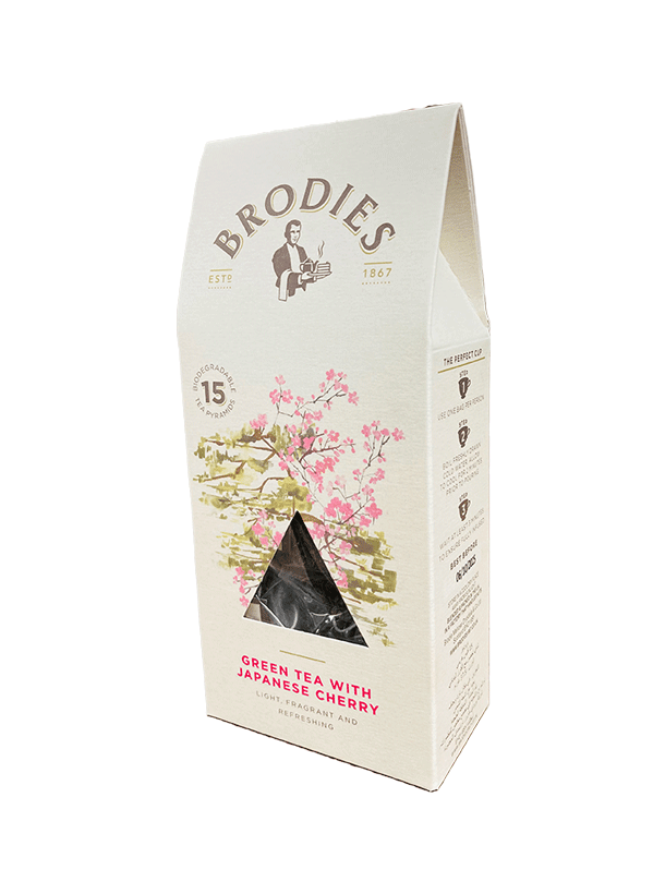BRODIES - Green Tea With Japanese Cherry Pyramid Tea Bag