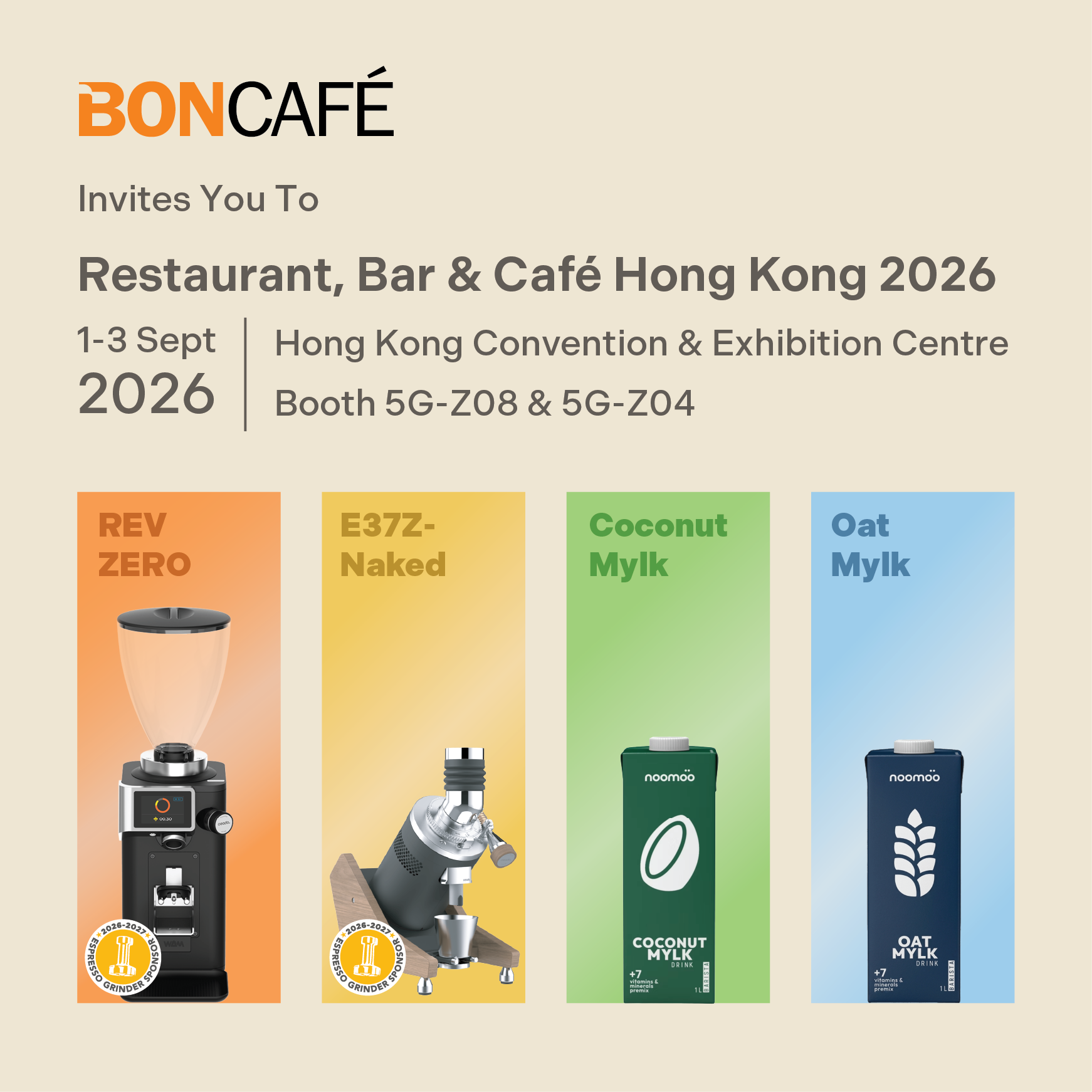 [Invitation] Boncafé Invites You to Restaurant, Bar, Café Hong Kong 2026