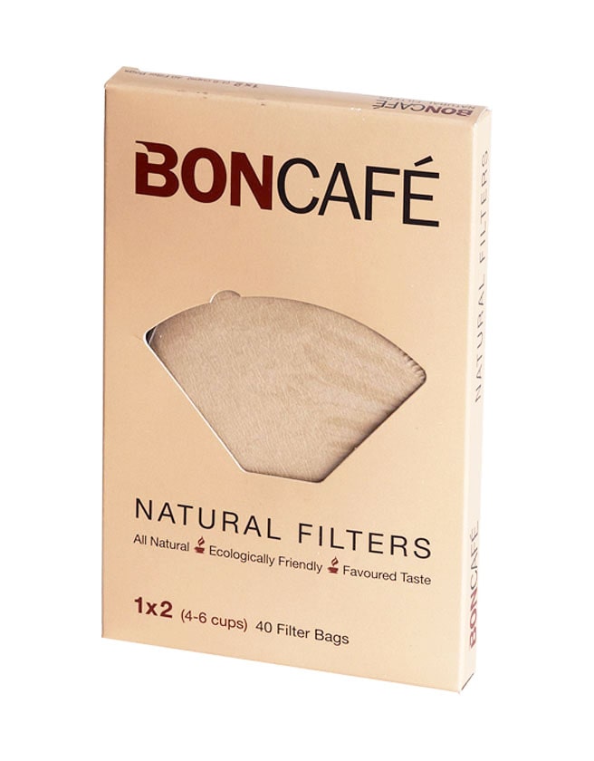 BONCAFÉ - NATURAL COFFEE FILTERS BAGS/PAPER 1x2 (4-6 CUPS) 