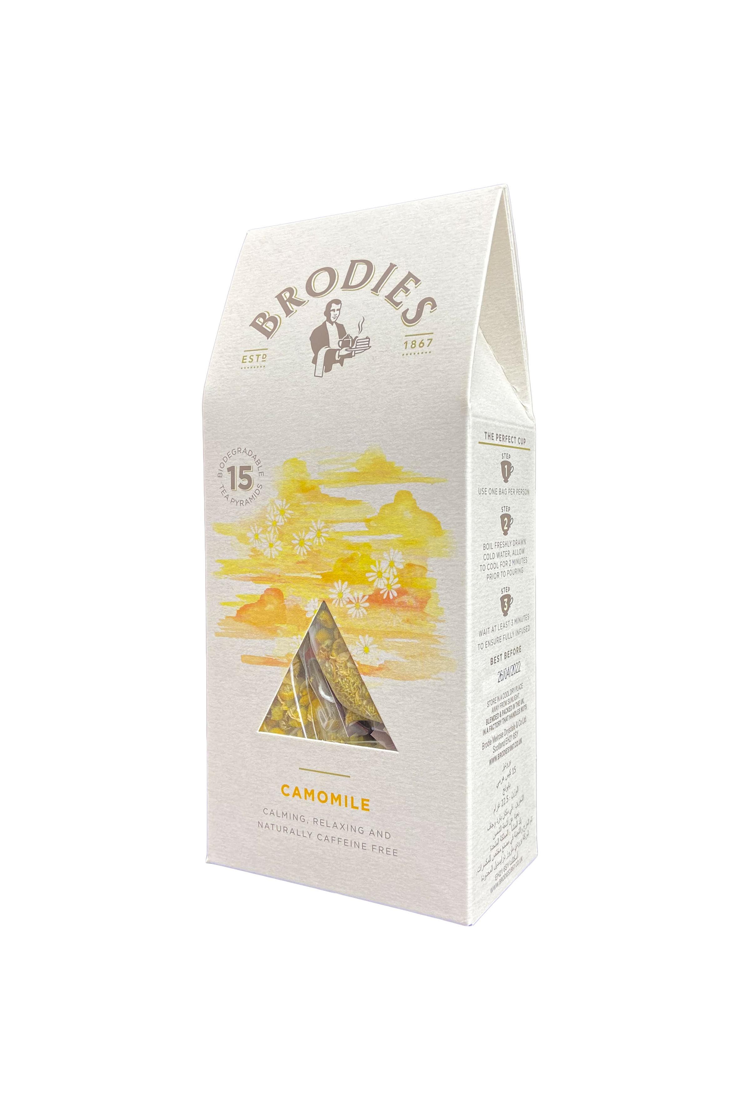 BRODIES - CAMOMILE PYRAMID TEA BAG