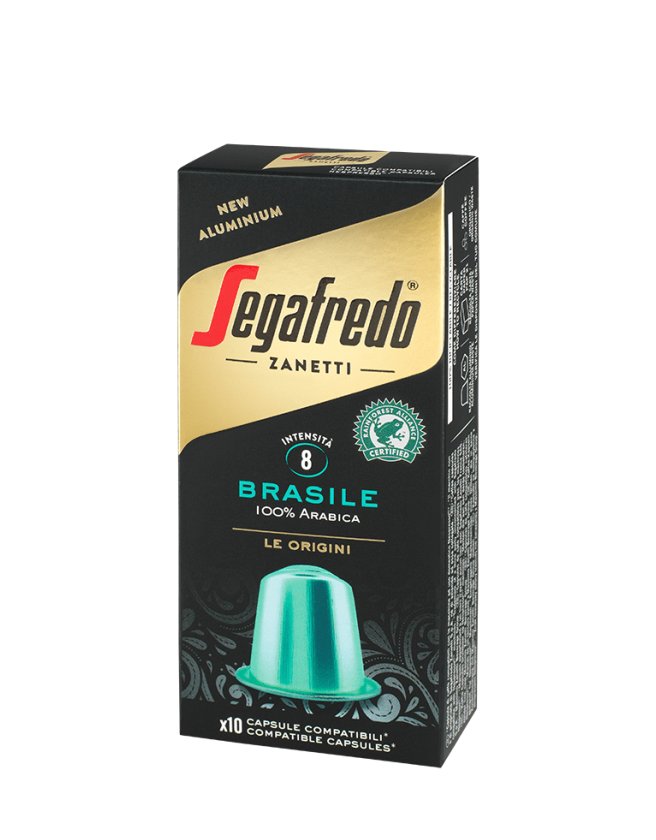 Segafredo Zanetti - [100% Arabica (Single Origin)] Brasile Coffee Aluminum Capsule (Nespresso® Compatible Capsule)