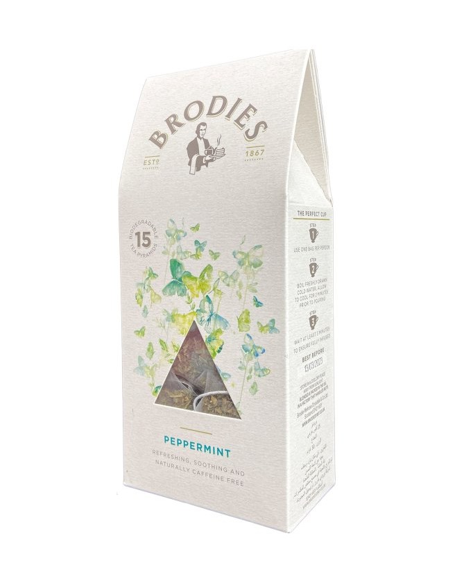 BRODIES - PEPPERMINT PYRAMID TEA BAG
