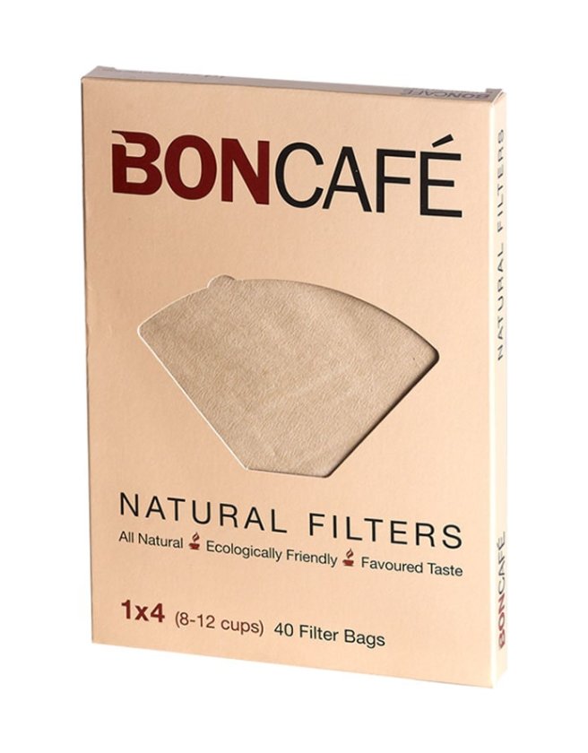 BONCAFÉ - NATURAL COFFEE FILTERS BAGS/PAPER 1x4 (8-12 CUPS)